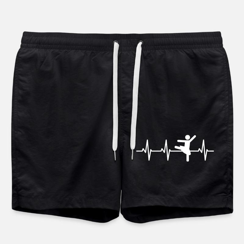 Ballet Dancer Cardiogram - Swim Trunks - black