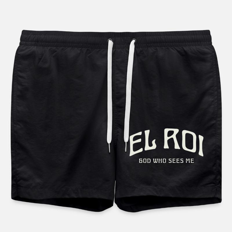 EL ROI God who sees me. - Swim Trunks - black