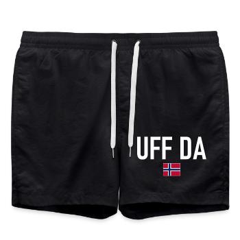 Love - Norway Flag - Norge - Norwegen - Badeshorts - Schwarz - Vorne - AI Model Male 185 light (185cm)