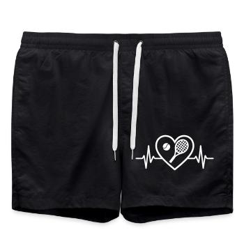 Tennis Cœur - Short de bain - noir - Devant - AI Model Male 185 light (185cm)