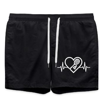 Badminton Cœur - Short de bain - noir - Devant - AI Model Male 185 light (185cm)