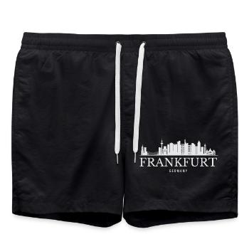 Ligne de Francfort, Francfort, Allemagne - Short de bain - noir - Devant - AI Model Male 185 light (185cm)