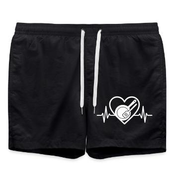 Kitchen Home Stove Utensil Heart - Swim Trunks - black - Front - AI Model Male 185 light (185cm)