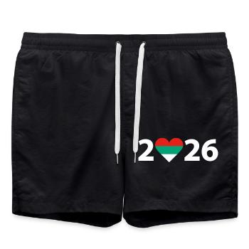 J’aime la Bulgarie 2026, vacances en Bulgarie 2026 - Short de bain - noir - Devant - AI Model Male 185 light (185cm)