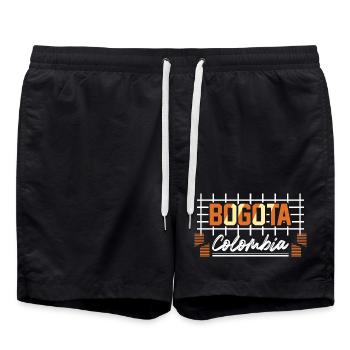 Stadt Bogotá, Kolumbien - Badeshorts - Schwarz - Vorne - AI Model Male 185 light (185cm)