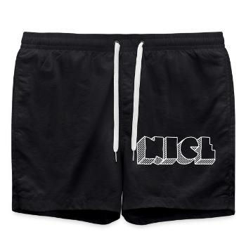 NICE Dotted – Conception de clubs et de soirées électro - Short de bain - noir - Devant - AI Model Male 185 light (185cm)