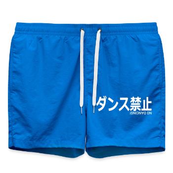 No Dancing Kanji – Club & Japan Style - Badeshorts - Cobalt blue - Vorne