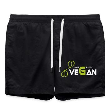 pure_vegan_power - Short de bain - noir - Devant - AI Model Male 185 light (185cm)