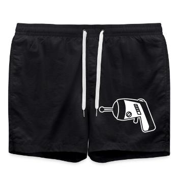 Phaser Pistol Space – Geek & Sci-Fi T-Shirt - Short de bain - noir - Devant - AI Model Male 185 light (185cm)