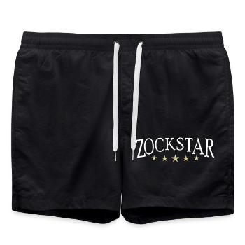 Zockstar Gaming, gaming and teams - Swim Trunks - black - Front - AI Model Male 185 light (185cm)