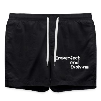 Imperfect and evolving - Short de bain - noir - Devant - AI Model Male 185 light (185cm)