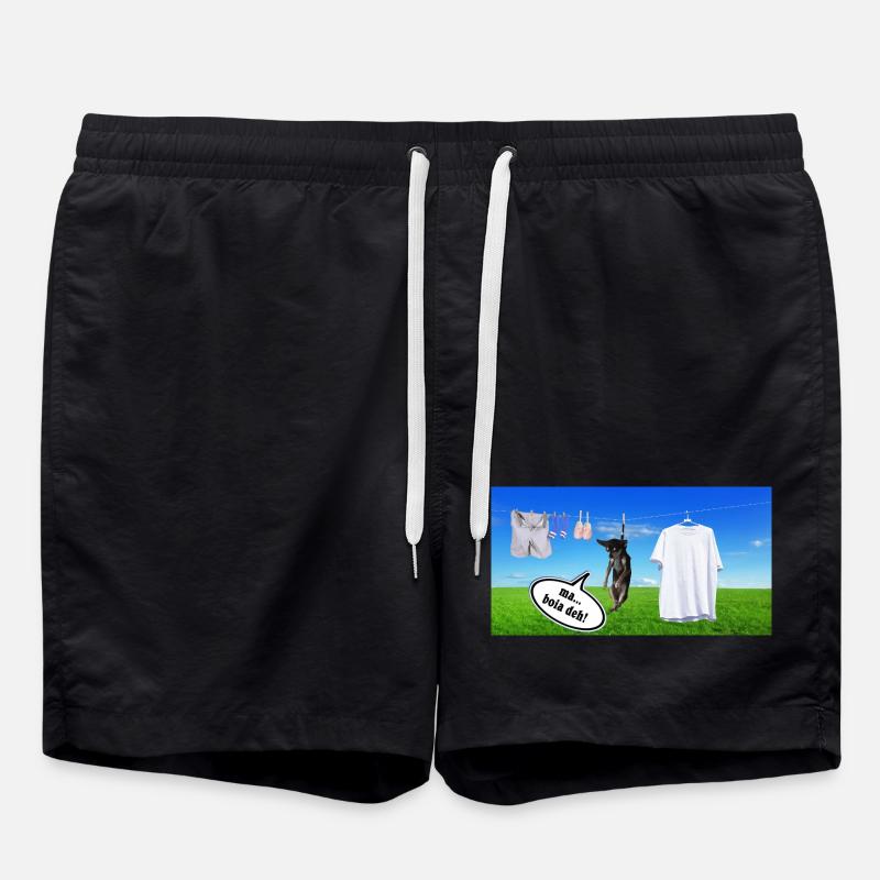 Welpe hängend zum Abhängen - Badeshorts - Schwarz