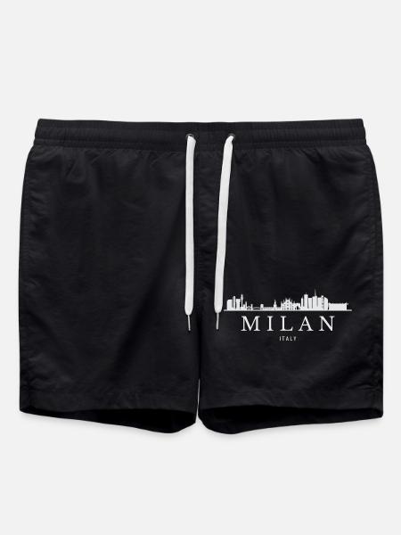 Mailand Skyline, Mailand, Italien - Badeshorts - Schwarz
