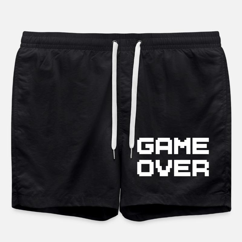 Game Over – Retro Gamer Vibes - Short de bain - noir