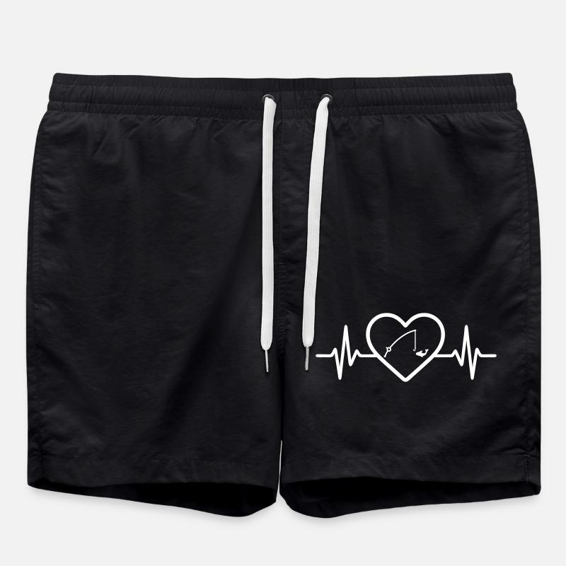 Pêche Poisson Canne Cœur - Short de bain - noir
