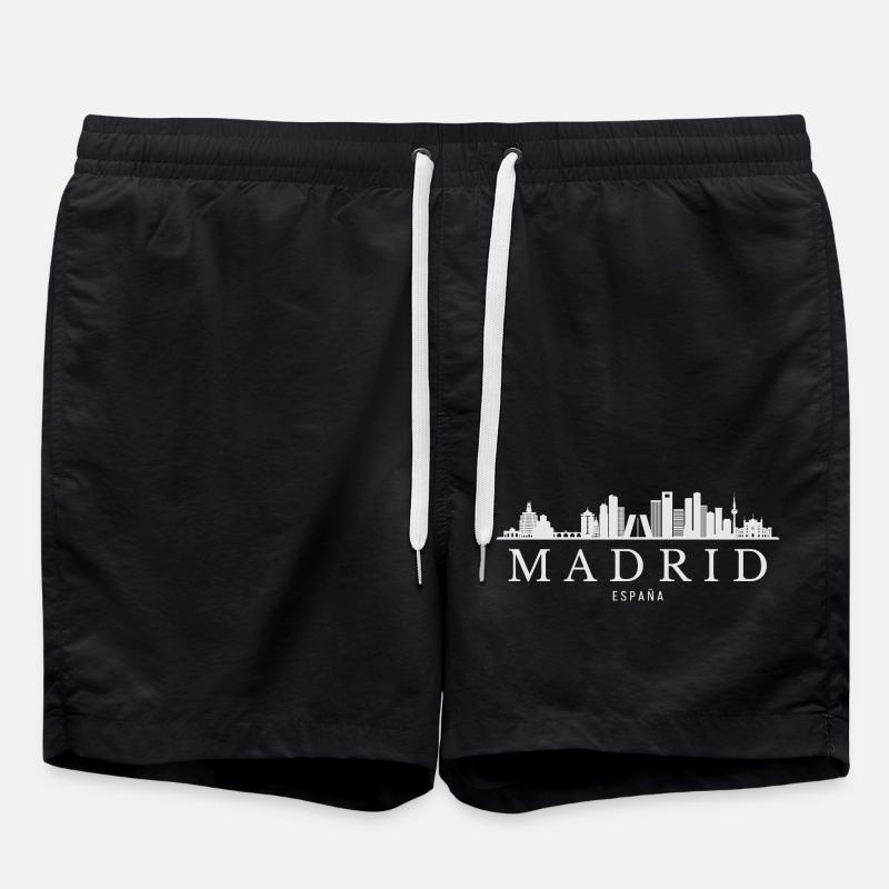 Madrid Skyline, Madrid Espagne - Short de bain - noir