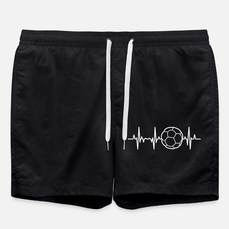 Handball Herzschlag - Badeshorts - Schwarz