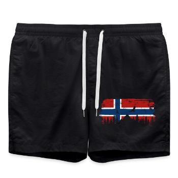 Norway Flag - Holiday Nature Gift - Swim Trunks - black - Front - AI Model Male 185 light (185cm)