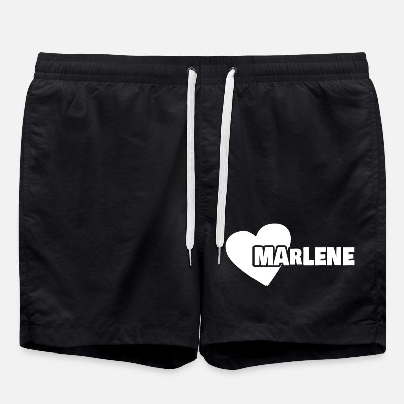 First name Marlene - Swim Trunks - black