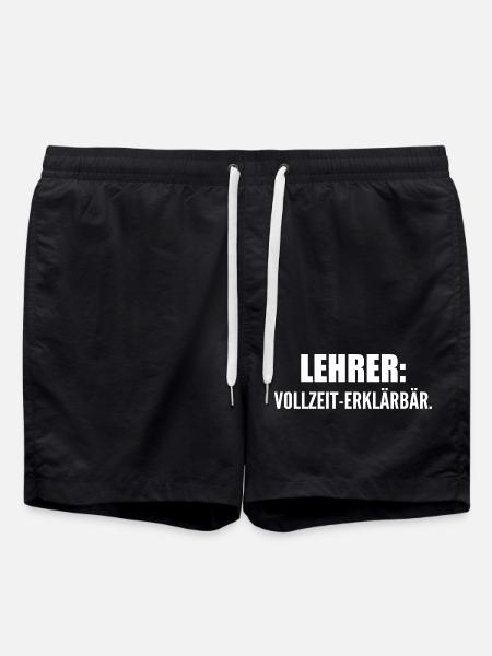 Lehrer: Vollzeit-Erklärbär - Badeshorts - Schwarz