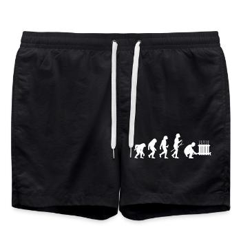 Heating engineer, plant mechanic, sanitation, heating and air-conditioning trade - Swim Trunks - black - Front - AI Model Male 185 light (185cm)