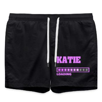 Katie als Baby - Badeshorts - Schwarz - Vorne - AI Model Male 185 light (185cm)