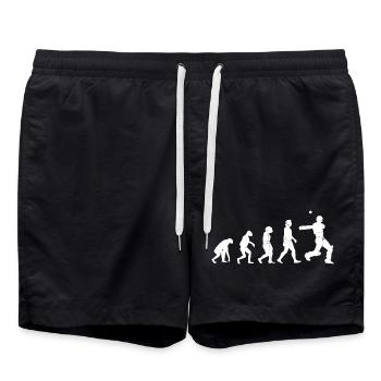 Funny Cricketer Cricket Sports Sayings - Swim Trunks - black - Front - AI Model Male 185 light (185cm)