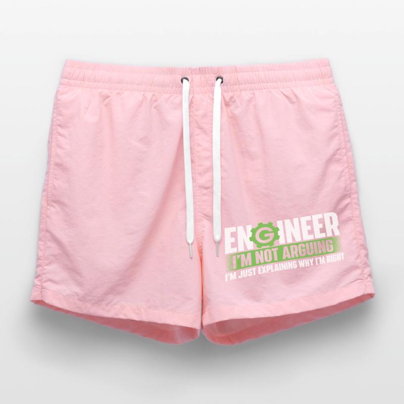 Engineer Not Arguing Just Explaining Why I’m Right Swim Trunks