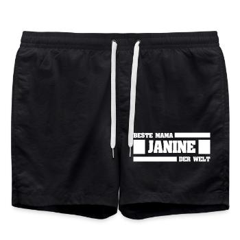 Mère Janine - Short de bain - noir - Devant - AI Model Male 185 light (185cm)
