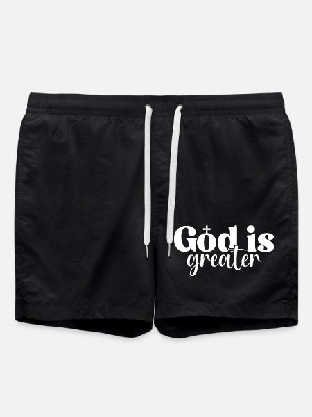 God Is Greater - Swim Trunks - black