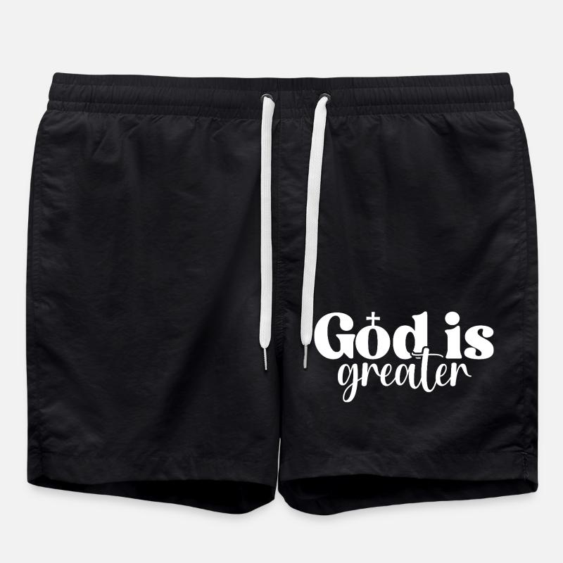 God Is Greater - Swim Trunks - black