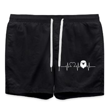 Adler - Badeshorts - Schwarz - Vorne - AI Model Male 185 light (185cm)