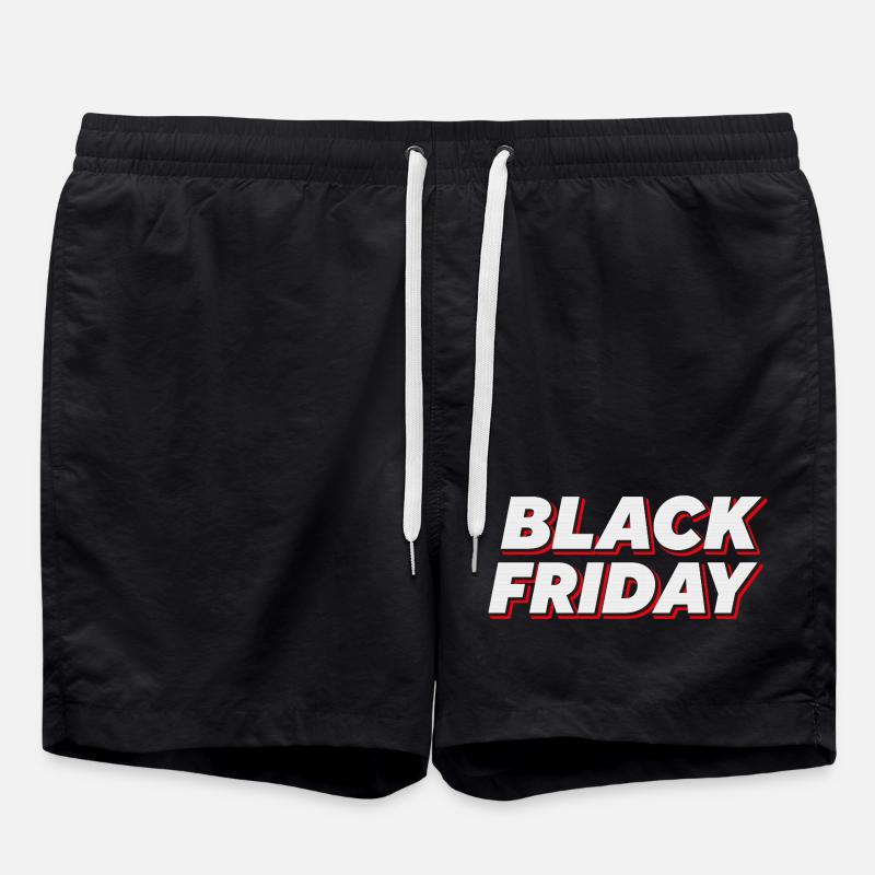 Bold Black Friday Text - Badeshorts - Schwarz