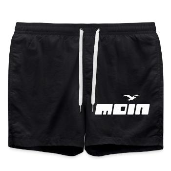 Moin moderne | Mouette - Short de bain - noir - Devant - AI Model Male 185 light (185cm)