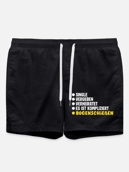 I go archery - Swim Trunks - black