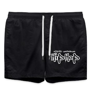 Authentic Underground Hip Hop Graffiti - Swim Trunks - black - Front - AI Model Male 185 light (185cm)