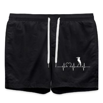 Spechte Specht - Badeshorts - Schwarz - Vorne - AI Model Male 185 light (185cm)