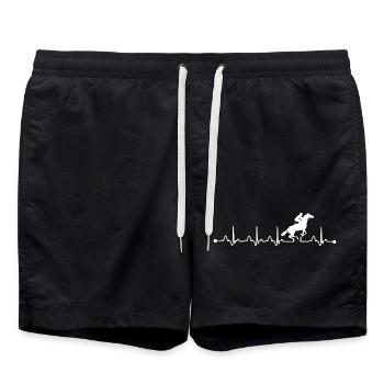 Cheval de course Battement de cœur Cheval Lover Design Cheval - Short de bain - noir - Devant - AI Model Male 185 light (185cm)