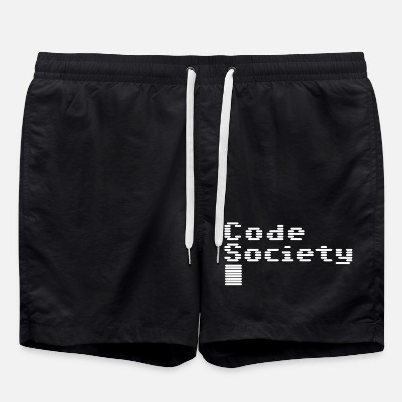 Code Society - Swim Trunks - black