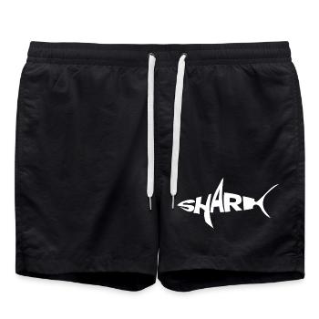 Logo Requin Graffiti Typo - Short de bain - noir - Devant - AI Model Male 185 light (185cm)