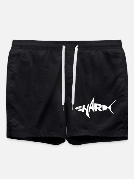 Logo Hai Graffiti Typo - Badeshorts - Schwarz