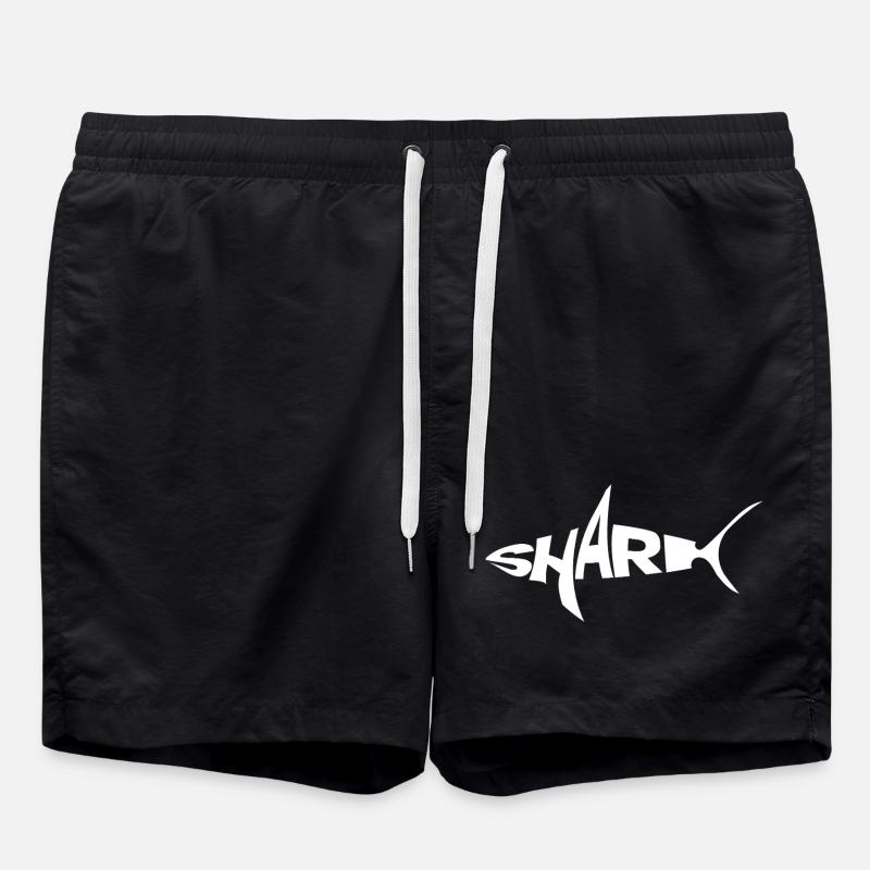 Logo Hai Graffiti Typo - Badeshorts - Schwarz
