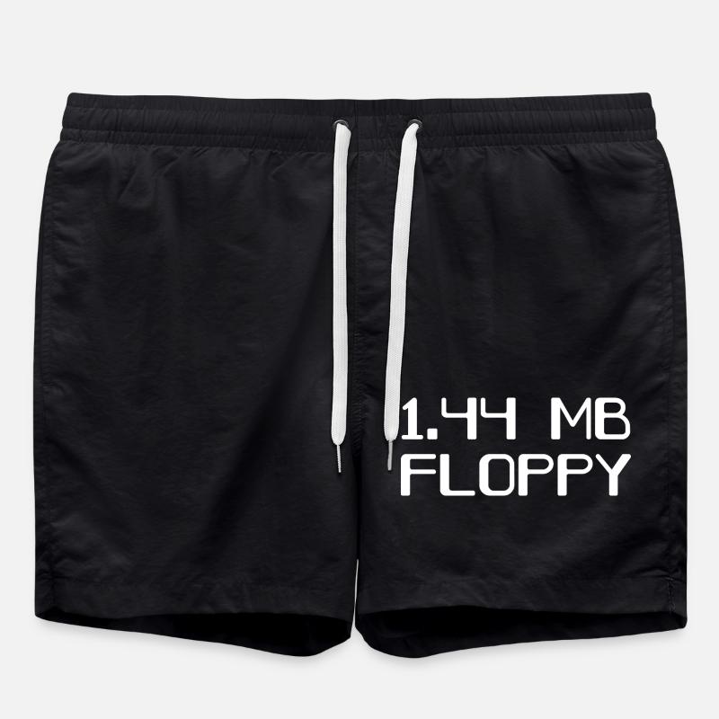 Floppy Disk 90s Storage - Swim Trunks - black