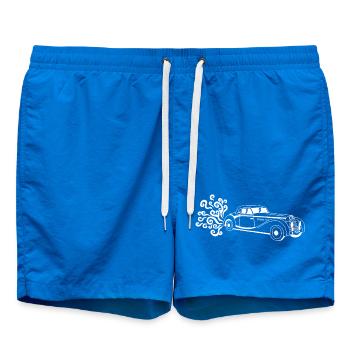 Weißer Oldtimer - Badeshorts - Cobalt blue - Vorne