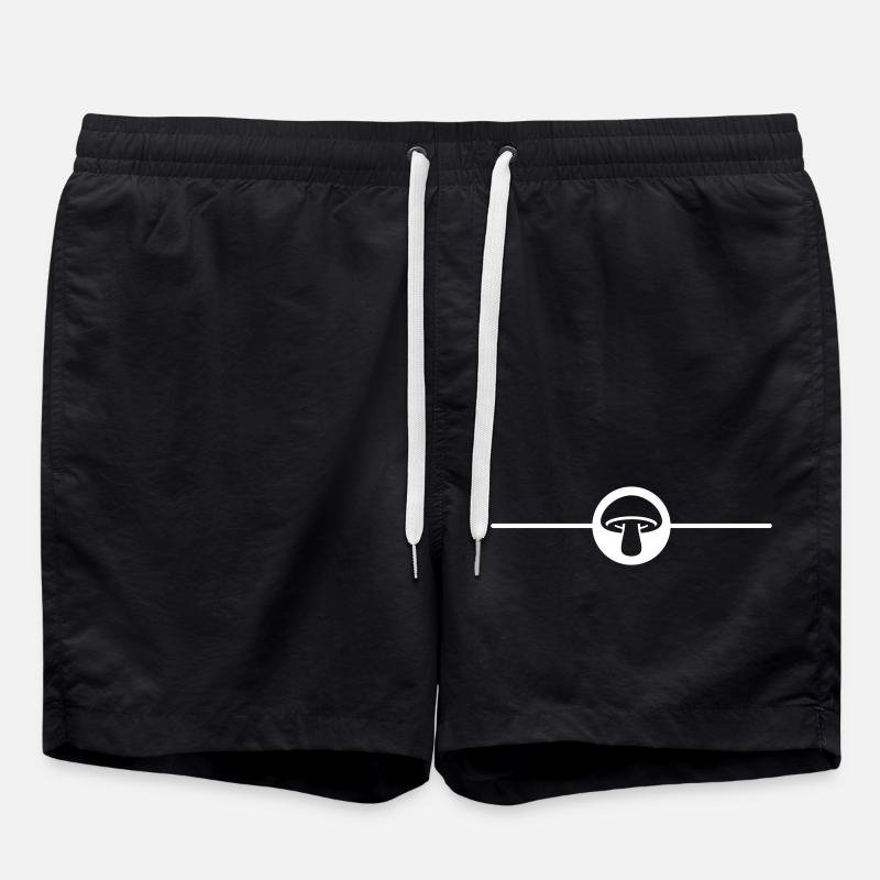 Mushroom Toadstool Icon - Swim Trunks - black