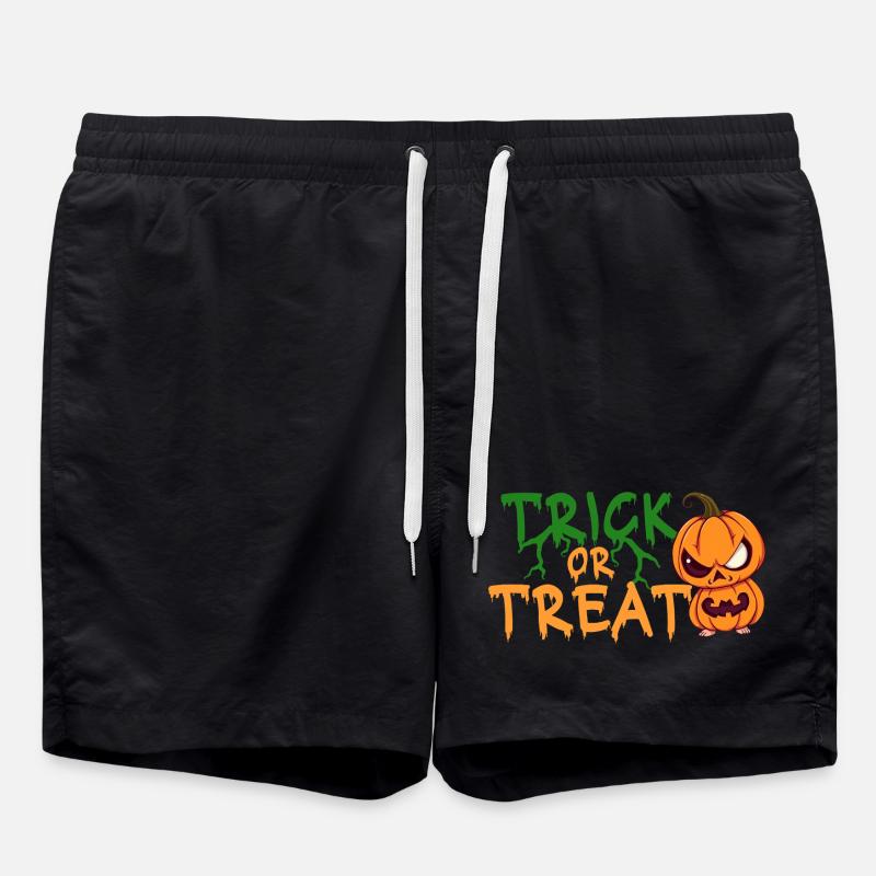 Citrouille d’Halloween Trick or Treat - Short de bain - noir