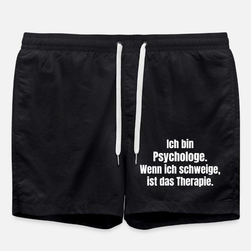 Je suis psychologue Citation Thé - Short de bain - noir