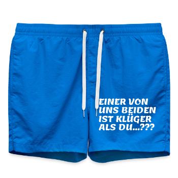 Two smarter than you Saying - Swim Trunks - cobalt blue - Front