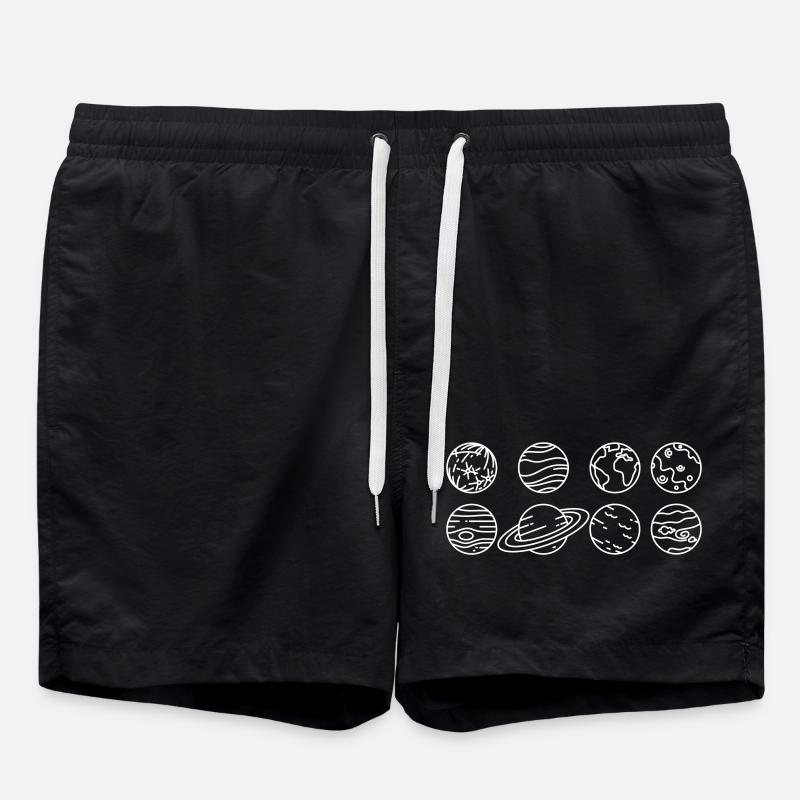 Solar System Planets – Solar System Space - Swim Trunks - black