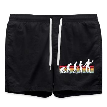 Gamer Game Videospiel Blaubeere Vintage Gaming - Badeshorts - Schwarz - Vorne - AI Model Male 185 light (185cm)